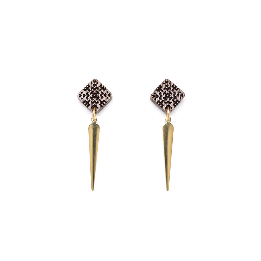 Square & Spike Earrings