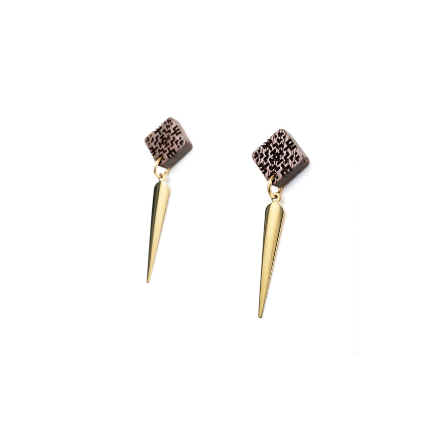 Square & Spike Earrings