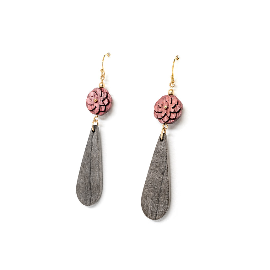 Purpleheart Flores Earrings