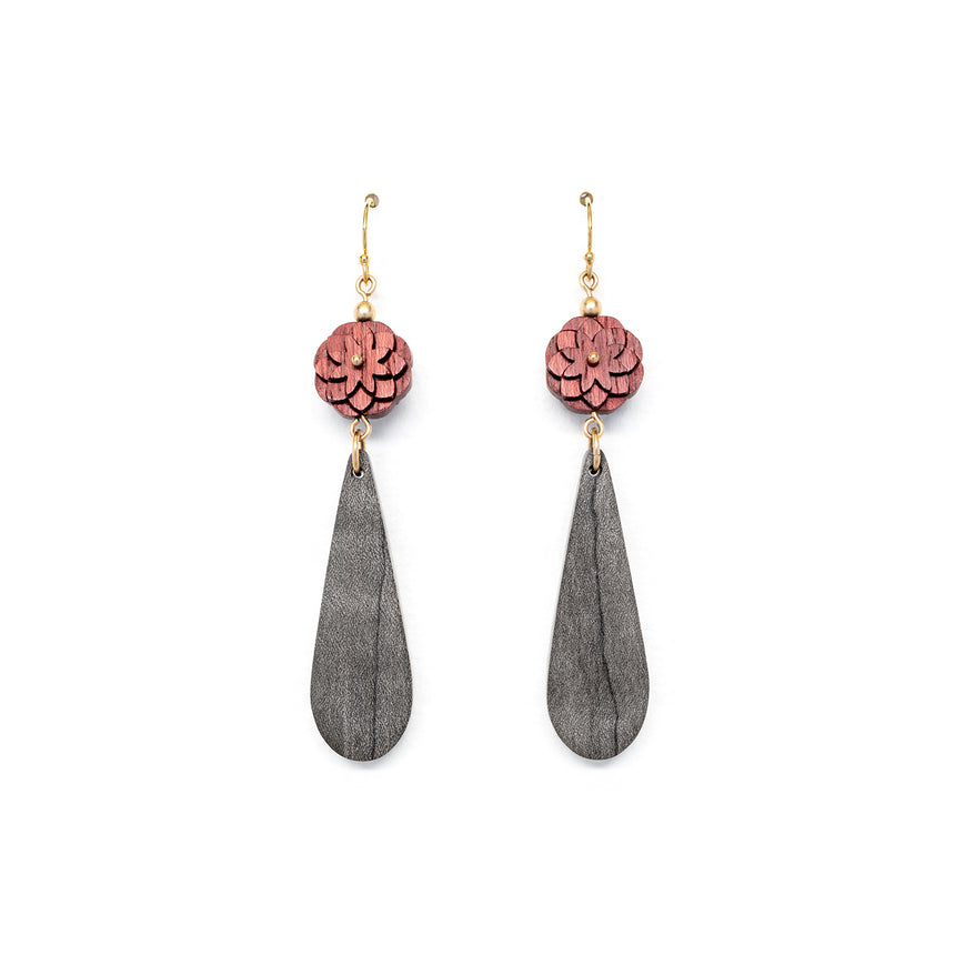 Purpleheart Flores Earrings