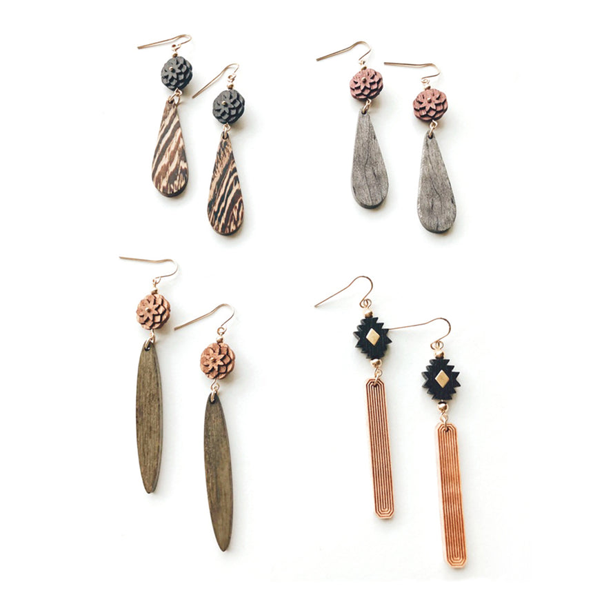 Wenge Flores Earrings