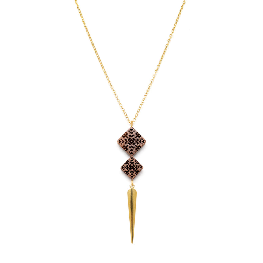 Square & Spike Necklace