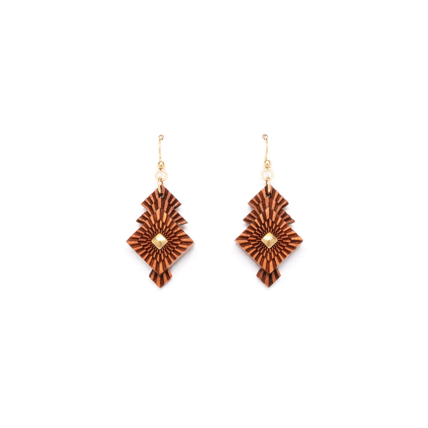 Square Foliage Earrings