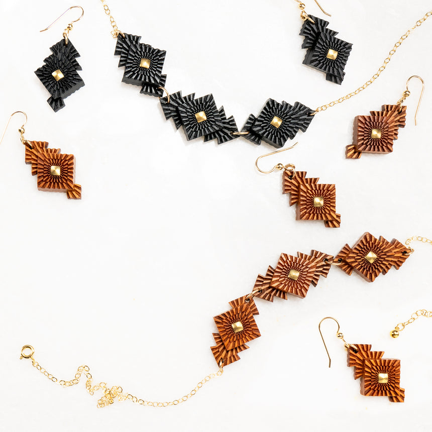 Square Foliage Earrings