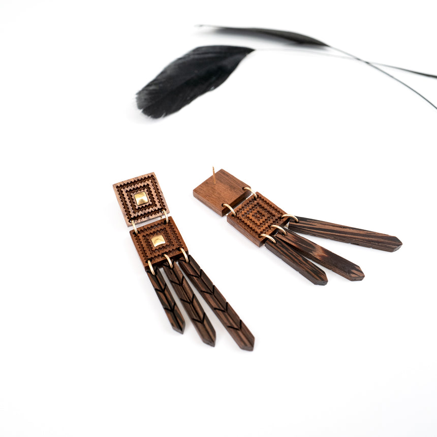 Woven Feathers Post earrings from WENWEN designs