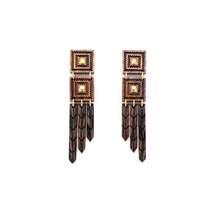 Woven Feathers Post earrings from WENWEN designs