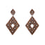 Lattice Inverse Earrings [Walnut]