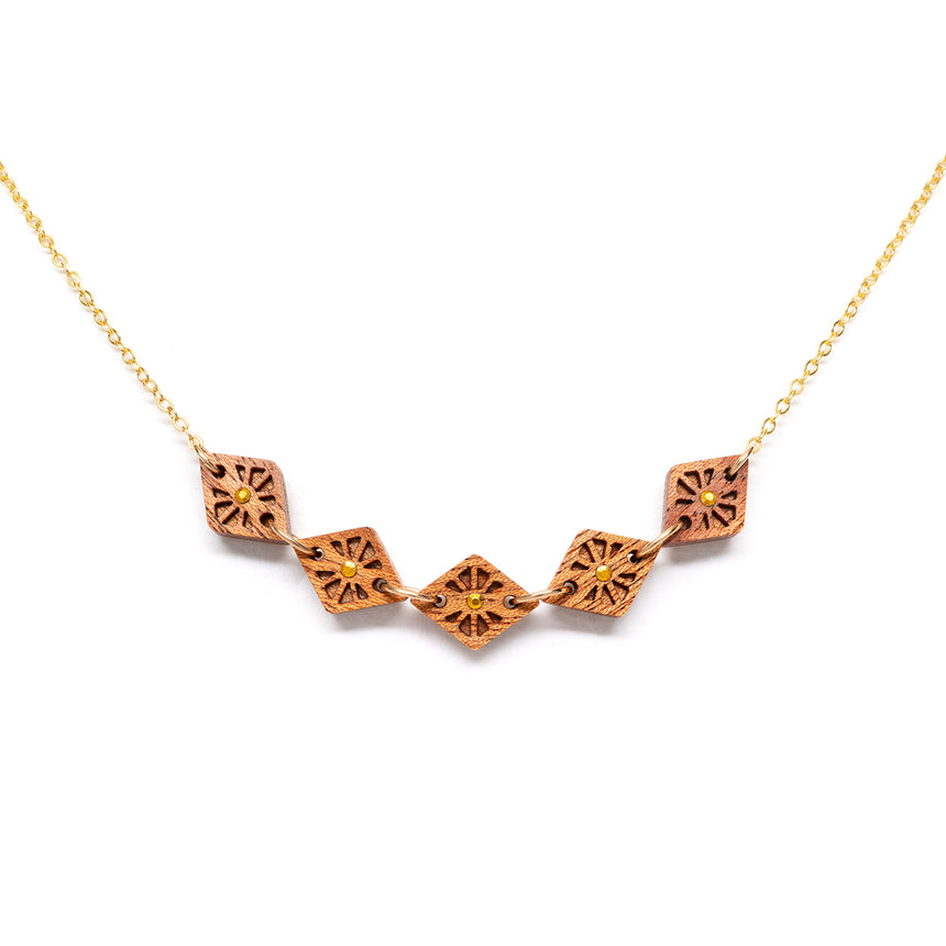 Lattice Link necklace [Mahogany]