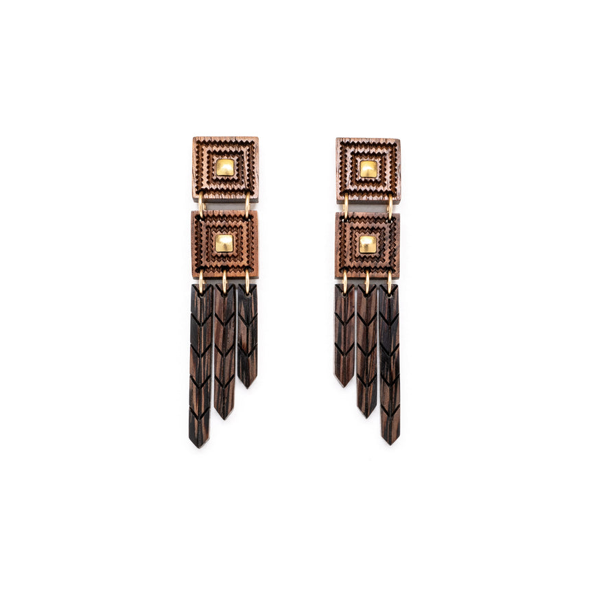 Woven Feathers Post earrings from WENWEN designs 
