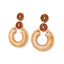 Woven Statement Hoops [Cherry]